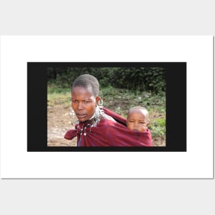 Maasai (or Masai) Mother with Baby, East Africa Posters and Art